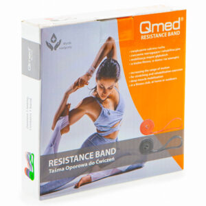 Резиновая лента Qmed Resistance Band, красная (7-16 кг) - Для тренировок и реабилитации